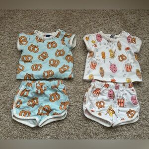 2 bundle shorts and shirt sets